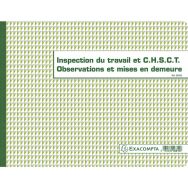 Lot de 5 Registre de l'Inspection du travail et du CHSCT - folioté - 16 pages