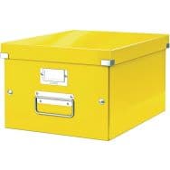 Lot de 6 Boîte de rangement modèle moyen Click & Store - jaune - Leitz