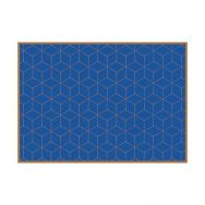 Lot de 6 Sets De Table Hexagone Bleu-marron