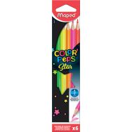 Lot de 6 crayons de couleur fluo color'peps - MAPED