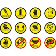 Magnet symbole « Respect des règles sanitaires » - Smit Visual