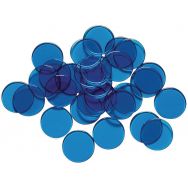 Maxi-jetons en plastique bleu