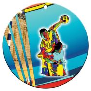 Médaille céramique - handball - 70mm