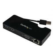 Mini station d'accueil USB 3.0 universelle portable HDMI, VGA, Gigabit Ethernet
