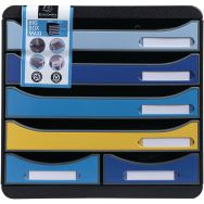 Module de classement Bee Blue Big Box Maxi 6 tiroirs