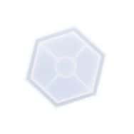 Moule en silicone forme hexagonale 11.5 X 10 cm