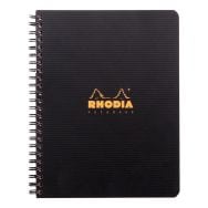 Notebook Rhodiactive 90g RI A5+ 160p Q.5X5+C mcrprf. 6tr règle pp +6 m-p reposit - Lot de 5