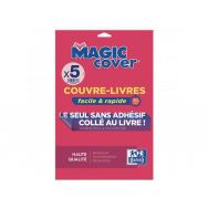 OXFORD 5 Feuilles Couvre-livres Magic Cover A4 PVC Lisse Epaisseur 9/100ème Incolore