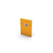 OXFORD Bloc-Notes Orange 8,5x12cm Petits Carreaux 5mm 80 Feuilles Agrafées Couverture Carte Enduite Orange