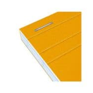 OXFORD Bloc-Notes Perforé Orange A4+ Grands carreaux Seyès 80 Feuilles Agrafées Couverture Carte Enduite Orange