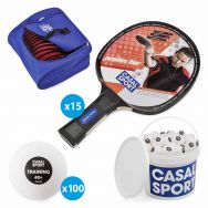 Pack 15 Raquettes Protector 2 Casal Sport+100 Balles+Sac Spe