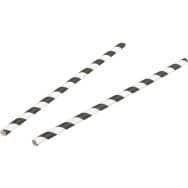 Paille en papier torsadée - Noir - 20 cm - ? 0,6 cm