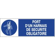Panneau - Port d'un harnais de sécurité obligatoire Rigide 45x10 cm