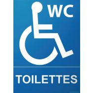 Panneau WC handicapés PVC 300 x 420 mm