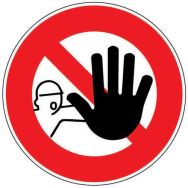 Panneau d'interdiction - ''Accès interdit aux personnes non-autorisées'' - Adhésif