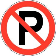 Panneau d'interdiction - ''Parking interdit'' - Adhésif