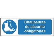 Panneau d'obligation - ''Port de chaussures de sécurité obligatoire'' - Rigide