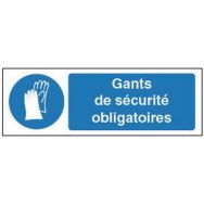 Panneau d'obligation - ''Port de gants de protection obligatoire'' - Rigide