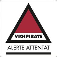 Panneau danger - Alerte attentat - Adhésif