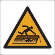 Panneau danger - Attention toit fragile - Aluminium