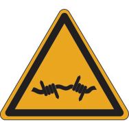 Panneau danger - Fil barbelé - Aluminium