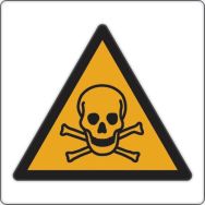 Panneau danger - Matières toxiques - Aluminium 35 x 35 cm