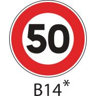 Panneau de signalisation - B14 - Vitesse limitée à préciser