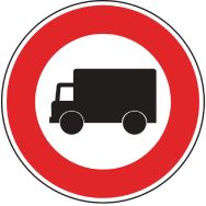 Panneau de signalisation - B8 - Accès interdit aux véhicules affectés au transport de marchandises