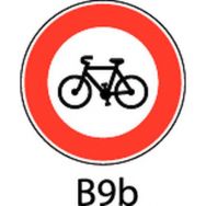 Panneau de signalisation - B9b - Accès interdit aux cycles