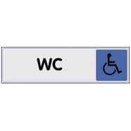 Panneau de signalisation en plexiglas - WC handicapé