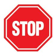 Panneau d'interdiction - ''Stop'' - Rigide