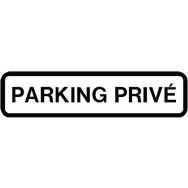 Panneau directionnel grande hauteur standard - Parking privé - Longueur 1000 mm
