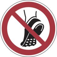 Panneau interdiction - Interdit chaussures à crampons - Aluminium ROND