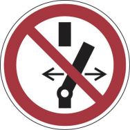 Panneau interdiction - Ne pas modifier position interrupteur - Adhésif