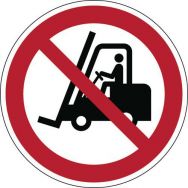 Panneau interdiction rond - Interdit véhicules industriels - Rigide