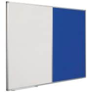 Panneau mixte - mail et textile - Hxl : 90x120 cms - Blanc/Bleu
