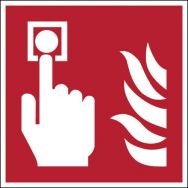Panneau sécurité incendie carré - Point d'alarme incendie - Photoluminescent rigide