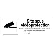 Panneau surveillance vidéo - site sous vidéoprotection