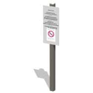 Panneaux d'information et interdiction de fumer poteau alu