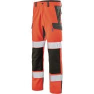 Pantalon Fluo Advanced 9B30 - Rouge fluo/Gris - Cepovett
