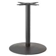 Pied de table Tiffany réglable XL ht 73 cm base Ø60 cm colonne ronde peint noir