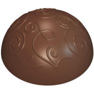 Plaque chocolat pour 28 dômes décor arabesque