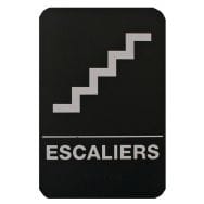 Plaque de signalisation Escalier - PVC rigide - Noir