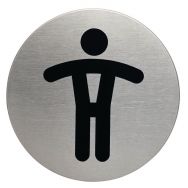 Plaque signalétique acier toilettes hommes