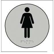 Plaques en relief et braille WC femmes