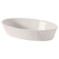 Plat sabot ovale en porcelaine 43cl blanc-S'Food