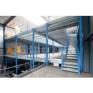 Plateforme mezzanine de stockage industriel 350 kg/m² - Manorga