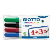 Pochette 4 marqueurs effaçables à sec Robercolor Giotto pointe biseautée