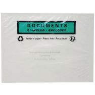 Pochette porte-documents - Cristal - "Documents ci-inclus"
