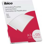 Pochettes plastification A3- 2 x125µ-  mates -  Ibico